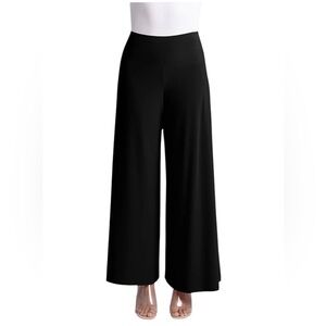 Sympli Canada Black Palazzo Pull-On Knit Pants Size 12 Wide Leg